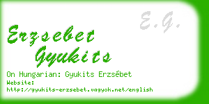 erzsebet gyukits business card